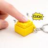 Squeeze Sound Cheese Clicker Fidget Keychain Funny Mechanical Keyboard Keychain  Holiday Gift