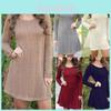 Stylish Women's Knitted Sweater Jumper Mini Dress For Cozy Winter And Autumn Wear
