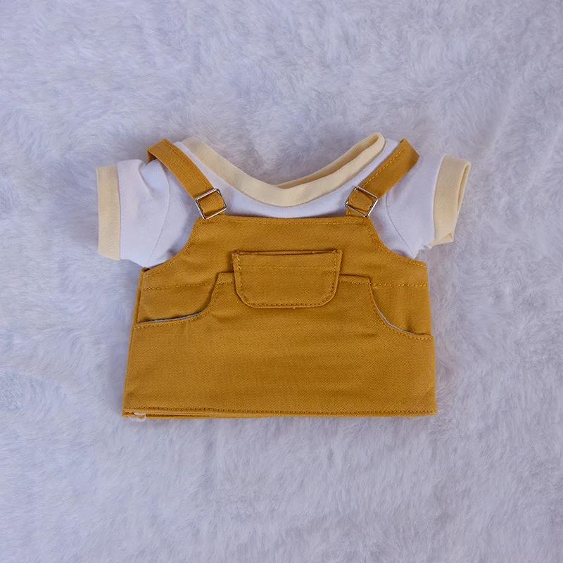 10cm 20cm Puppenkleidung Outfit T-Shirt Latzhose Hosenträgerhose Puppenzubehör Anziehen Spiel Fans Geschenk Spielzeug auf Lager