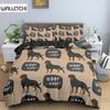 Dachshund Dog Bedding Set Cute Cartoon Colorful Puppy Duvet Cover Polyester Quilt Cover Pet Dog Queen King Bedroom Decorations