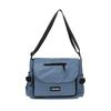 Solid Color Simple Nylon Cloth College Student Canvas Bag Street Locomotive Trendy Core Camp Mailman Bag New Bag