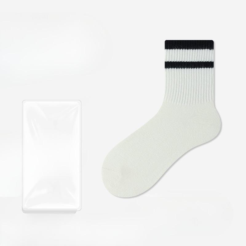 Female Spring and Autumn Fashion New All Purpose Two Bar Movement In The Tube Pile Socks