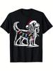 Cavalier King Charles Spaniel Christmas Lights Santa Hat Dog T-Shirt