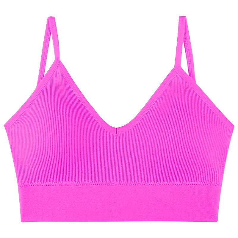 Women Seamless Deep U Backless Bralette Wireless Removable Padded Bra Breathable Crop Top