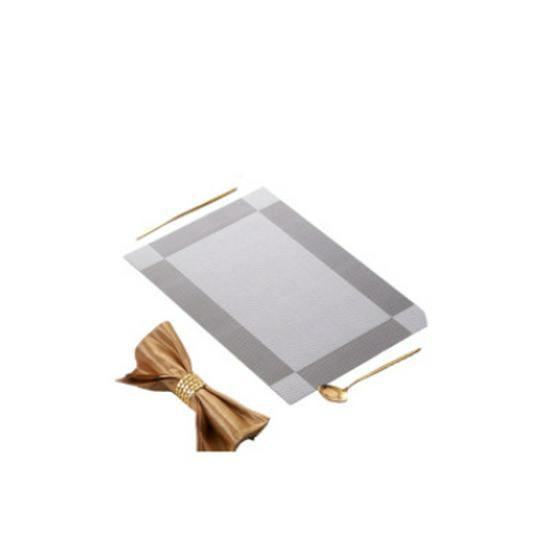 Japanese-Style Heat-Resistant PVC Table Mat - Oil-Proof, Western/Nordic Design for Plates & Bowls
