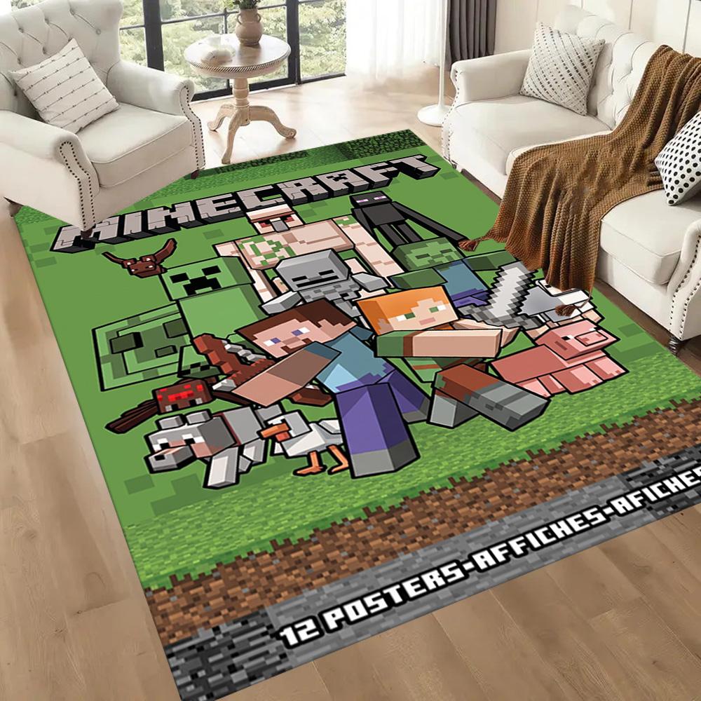 Minecraft 437 Floor Mat Design for Entryway Decorate Room Playrooms Dining Room Antislip Carpet Anime Office Decor