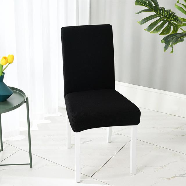 Waterdichte elastische stoelhoes met achterkant Eetkamerstoelhoezen Jacquardhoezen voor stoelen voor keuken Bruiloft Hotelbanket