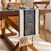 Bohemian Table Runner Striped Table Runner with Tassels Rustic Fringed Table Runner for Home Farmhouse Dining Table