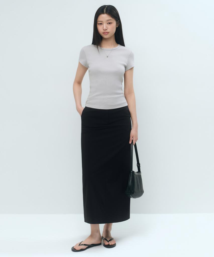 Musinsa Standard Woman [Cooltandard] Women'S Straight Maxi Skirt [Black]