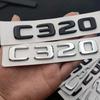 ABS Czarne chromowane litery 3D samochodowe litery na bagażniku emblemat naklejka na C200 C220 C300 C320 logo naklejki akcesoria