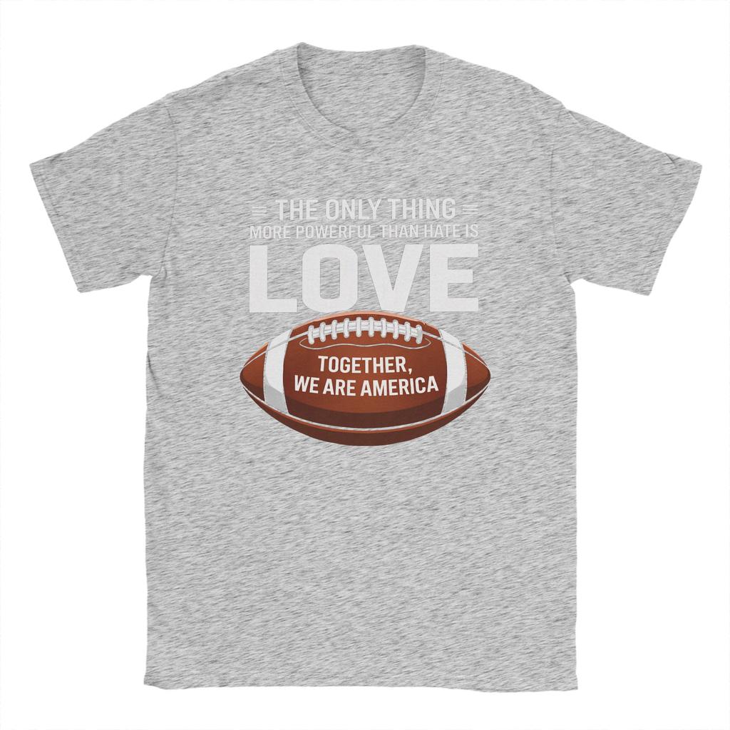 Mens TShirts The Only Thing More Powerful Than Hate is Love  Vintage  Cotton Tees Short Sleeve  T Shirts O Neck Clothes