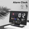 Digital Colorful Backlight Snooze Alarm Clock Weather Forecast Station Display Temperature and Humidity Voice-activated Clock
