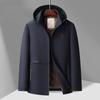 Autumn and Winter Men's Silk Cotton-padded Clothes Short Light Milk Silk Business Casual Hooded Jacket Cotton-padded Clothes