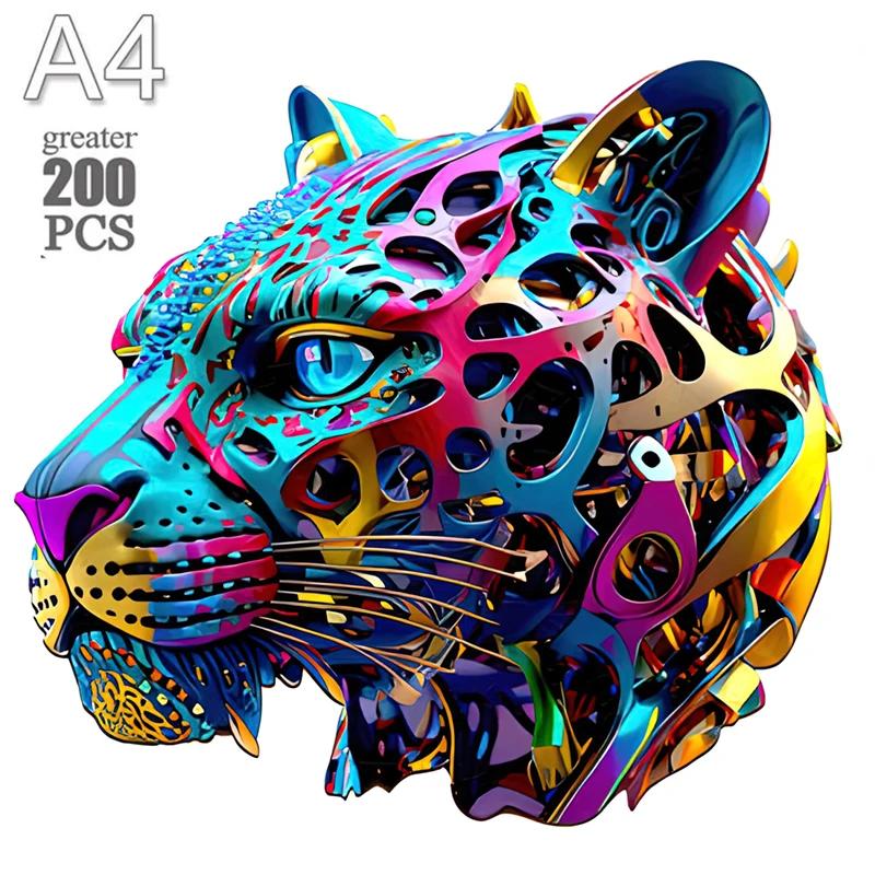 Puzzle Zwierzęta 300 Elementów Drewniane Dla Dorosłych Dzieci Prezenty Urodzinowe Unikalne Puzzle Psa 3D Gry Rodzinne Zabawki Rozmiar A3,A4,A5