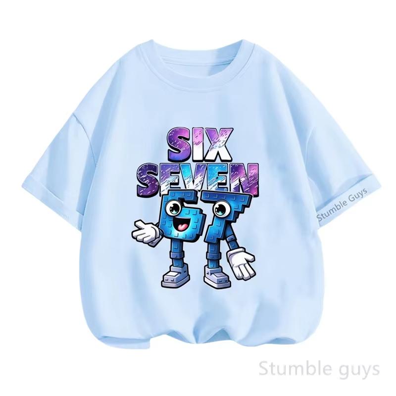 Kids Red SIX SEVEN 67 Cartoon Graphic TShirt Soft Cotton Game Tee for Boys  Girlsdf0170