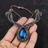 Κολιέ Labradorite με Χαλκό Κοσμήματα Τυλιγμένα με Χάλκινο Σύρμα Χειροποίητο Κολιέ Κοσμήματα Labradorite Δώρα Επετείου Κολιέ με Πέτρα Τυλιγμένο με Σύρμα