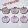 5Pcs Cute Apple Button DIY Outdoor Holiday Ornaments Exquisite Bead Various Party Jewelry Accessories Materials Accessories