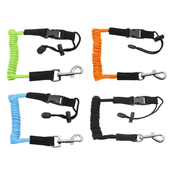 Kayak Peddel Leash Heavy Duty Intrekbaar Gekruld Koord Lanyard Riem Anti-verlies Touw voor Kajakken Bootvaren Kanoën Paddle Board Accessoires