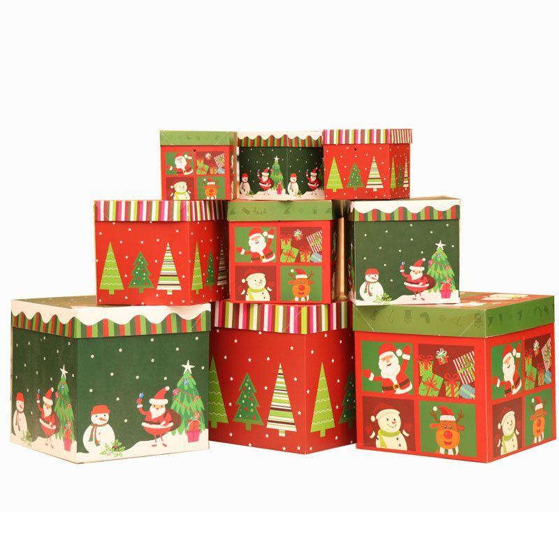 Premium Große Weihnachtsgeschenkbox mit Deckel und Schleife Perfekt für Weihnachtsgeschenke**