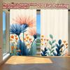2D FLAT PRINTING 2pcs Curtains (Without Rod) Floral Spring Design(9) Ramadan Festival Chic Print Curtains Machine Washable