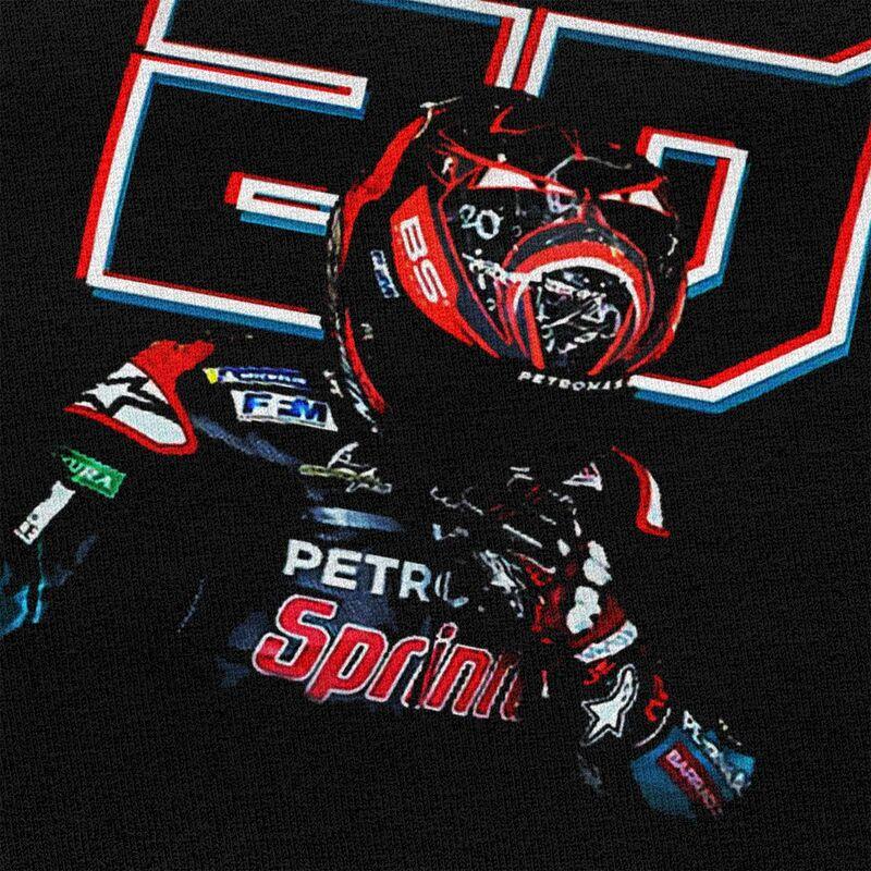Anpassad El Diablo 20 Fabio Quartararo T-shirt Herr Förtvättad Bomulls T-shirts Motorcykeltävling T-shirt Kortärmad Nyhet T-shirt