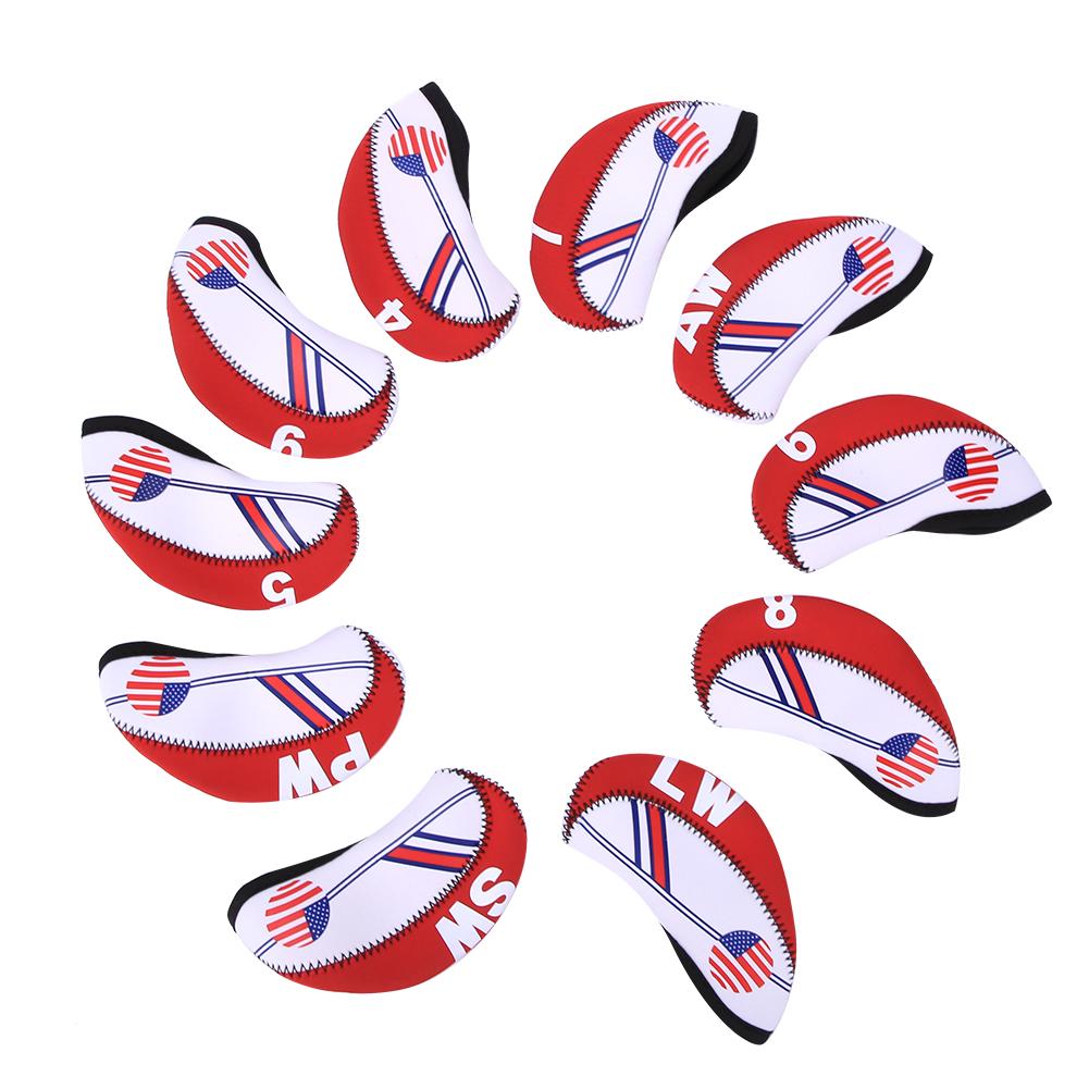 10PCS Cloth Portable Headcover Practical Putter Head Cover Sports Entertainment Accessory