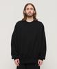 CARGOBROS Round Neck Point Raglan Terry Sweatshirt (Black)