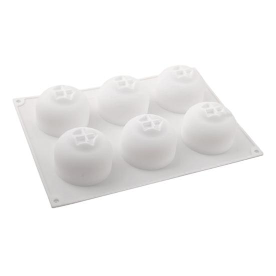 Silicone Baking Mold 6-Cavity Blueberry Non-Stick Flexible Cake Mold for Candy Chocolate Reusable Dishwasher Safe Bakeware for DIY Kitchen Restaurant