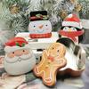 Christmas Style Home Decor Storage Box Gingerbread Man Iron Gift Sugar Box Christmas Merry New Year Christmas Gift Box Accessory