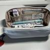 Solid Color Pen Bag Large Capacity Stationery Bag High Quality Pen Pouch  Gift
