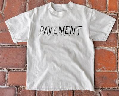 Pavement Logo Rockband Wit Katoenen T-shirt Unisex T-shirt