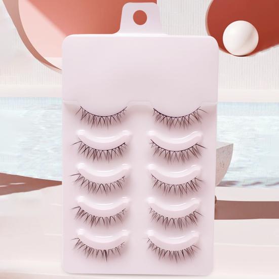 5 Pairs Nice-looking Fake Eyelashes Nature Naturally Curled Cosplay False