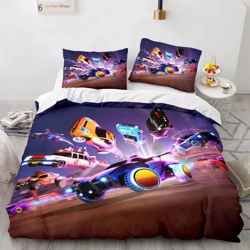 3D Car Duvet Cover Pillowcase With Zipper, Home Bedroom Decoration Luxury Bedding Set 2/3pcs Boy Birthday Gift