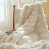 Coperta in Peluche a Bolle Double-Face - Plaid in Pile Super Morbido e Spesso per Dormitorio Studentesco, Ufficio, Pisolino, Copertura Divano, Calore per Letto e Soggiorno