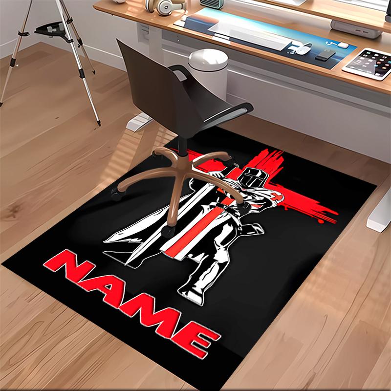 Custom Personalization Knights Templar Print Area Rug - Soft, Washable Non-Slip Indoor Mat,Living Room,Home&Office Decorative Rug