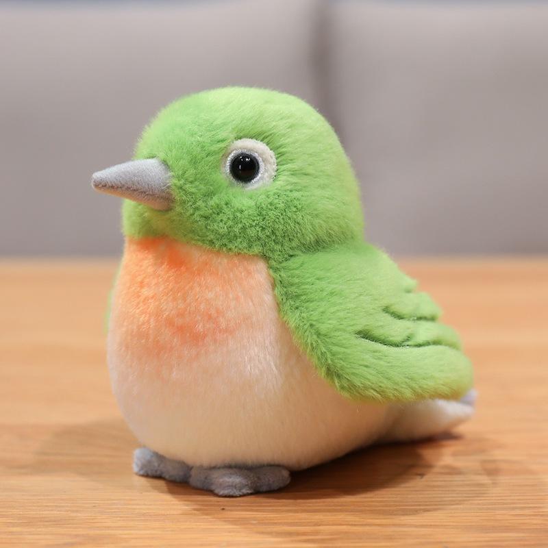 Brinquedo de Pelúcia de Pássaro Fofo 12cm Chapim Pica-pau Pombo Animal de Pelúcia Boneca