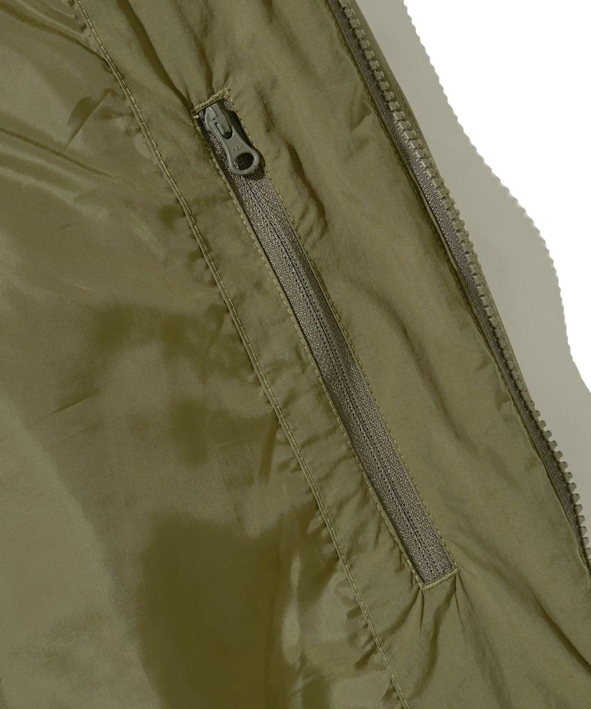 Phyps Motorcycle Quilting Collarless Jacket Khaki