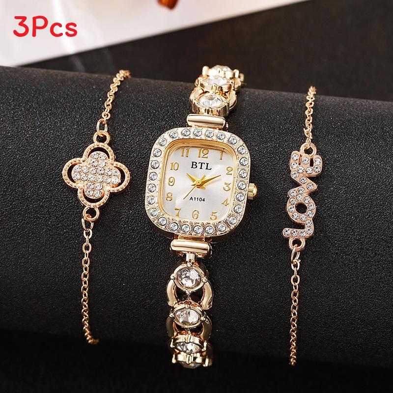 Damenuhr mit Quarzwerk und Schmuckschließe für ein elegantes Geschenk und Freizeit-Outfits
