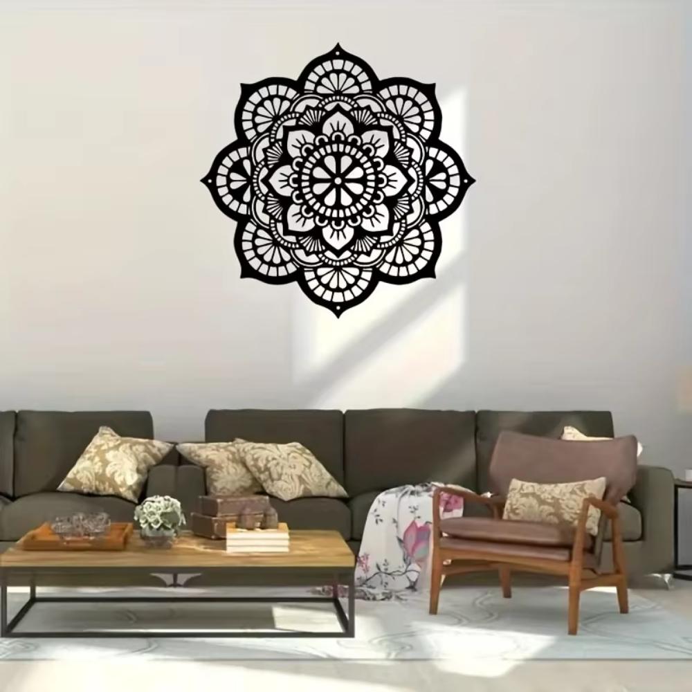 Stunning 1pc Handcrafted Metal Mandala Flower Wall Decor! For Home, Halloween, and Goth Room Decoration. Wall Decor Metal Wall.