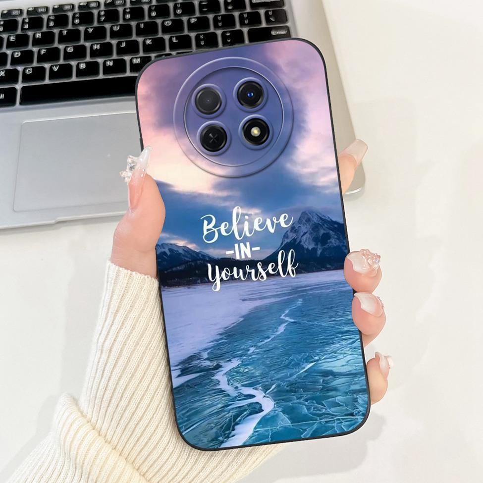 For Realme 12 5G Case For Realme 12X 5G Cover RMX3998 Luxury Fashion Flowers Kawaii Girl Cute Cat Shockproof Phone Case Funda