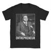 Capone Hustle Herren Schwarz Gangster Baumwolle T-Shirt Für Männer Sommer Vintage T-Shirts Rundhals Beliebtes T-Shirt Oversize Print Tops
