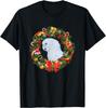 Goffins Cockatoo Christmas Wreath Parrot Bird Lover Graphic Tee Men Casual Cotton T-Shirt