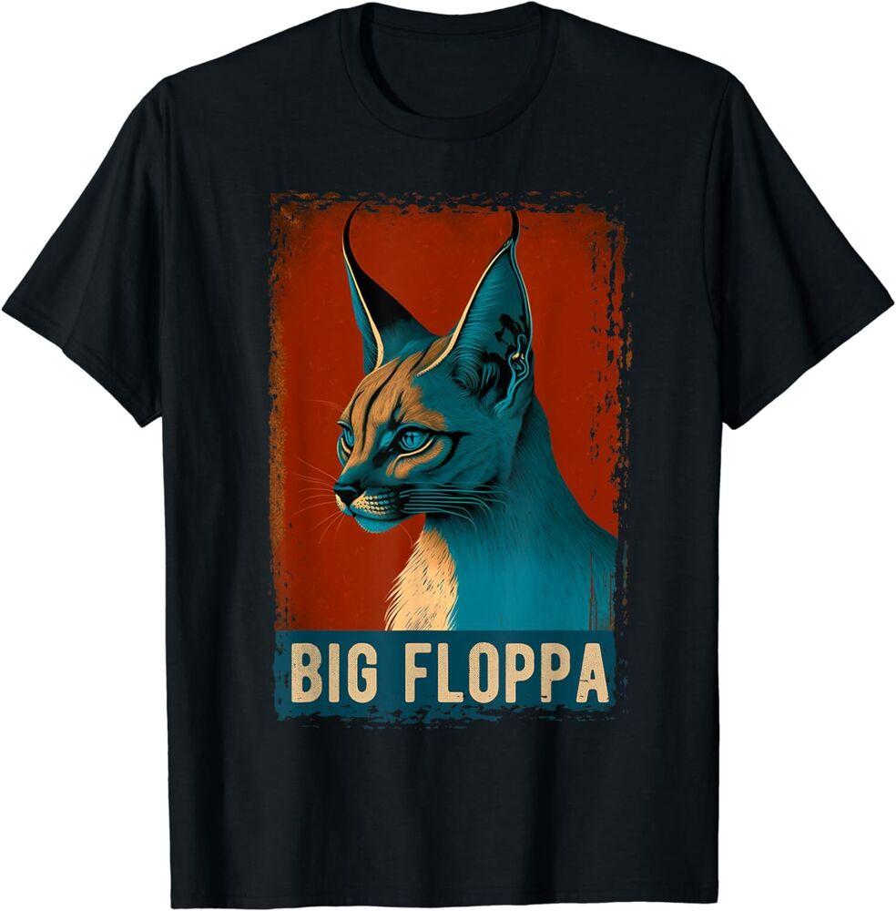 Meme Cute Caracal Cat Vintage Big Floppa Unisex T-shirt