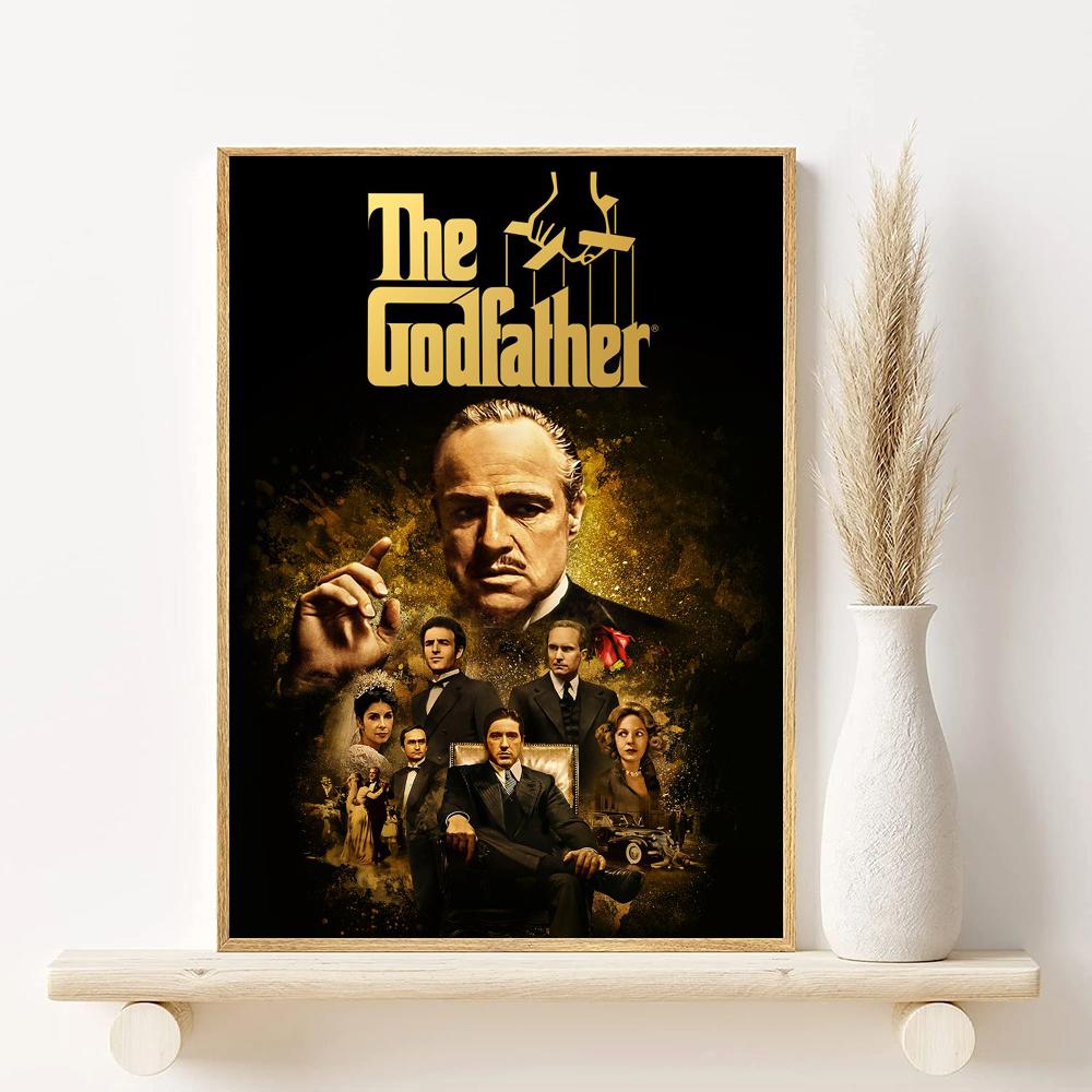Klassische Filmgangster Der Pate Poster HD Kunst Leinwandmalerei Zuhause Wohnzimmer Schlafzimmer Bar Ästhetische Dekoration