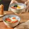 Striped Pattern Soup Bowl Under Glaze Color Salad Bowl Practical Rice Bowl  Dinner