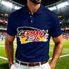 Men's Casual Soccer Graphic Quick Dry Polo Shirt Lightweight Mesh Breathable Short Sleeve Top for Sports and Outdoor Activities