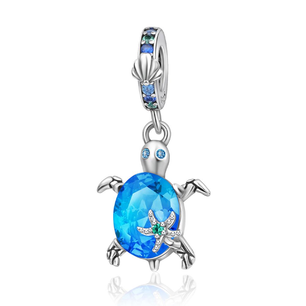 Copper Metal Turtle Charm Bead Components Parent Child Pendant Bead Components Compatible With Authentic Original Bracelet High Quality Fine Jewelry