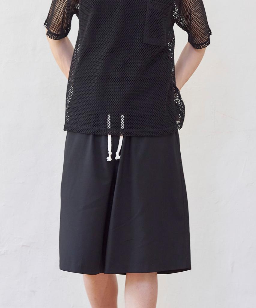 SENTAIR Easy Wide Bermuda Pants_Black