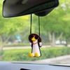 New Cute Anime Car Accessorie Swing Duck Pendant Auto Rearview Mirror Ornaments Birthday Gift Couple Accessorie Car Fragrance