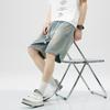 Star Pattern Denim Shorts Men's Loose Trend Straight Casual Five-point Pants All-match
